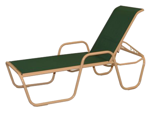 1202SLA - Sling Chaise Lounge With Arms