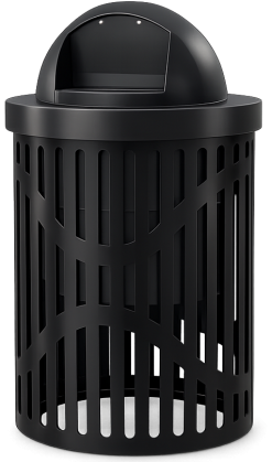32TRW - Wave Slatted Trash Receptacle